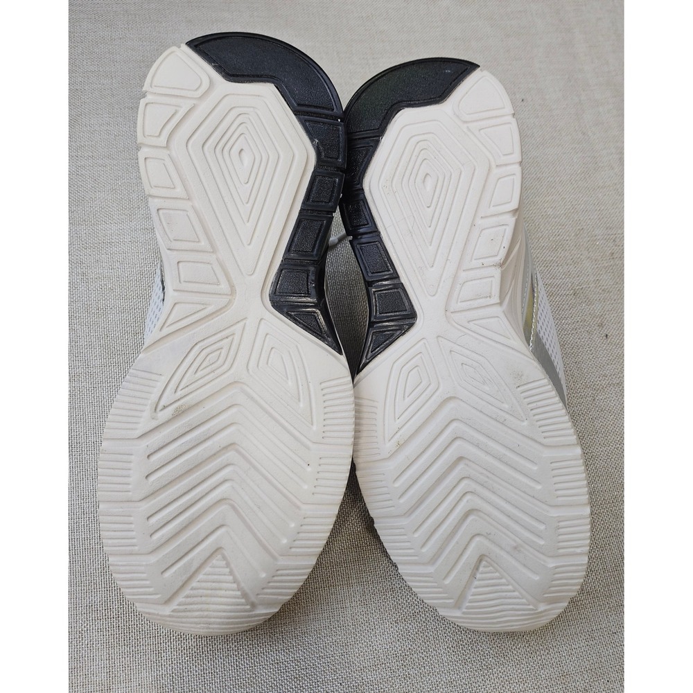 US Polo Assn White Silver Metallic Mesh Sneakers Athletic NW11786 Womens 6.5M - Picture 8 of 10